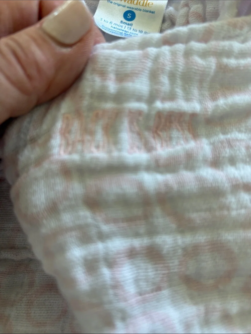Halo Pink Muslin 3-6 Months Swaddle Sleep Sack